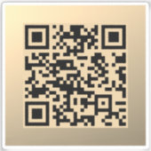 Sofort bearbeitbare QR-Codevorlage | Imitate Gold Aufkleber (Vorderseite)