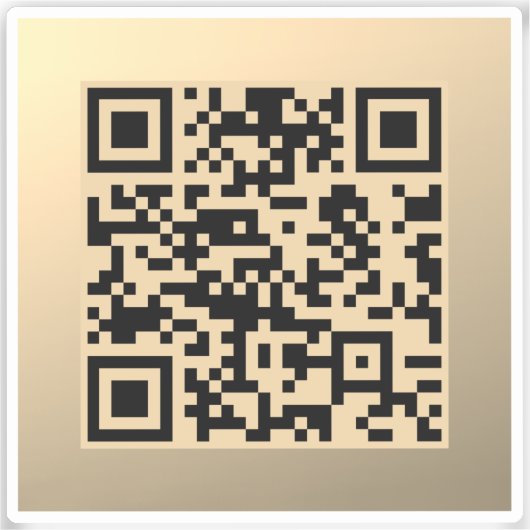 Sofort bearbeitbare QR-Codevorlage | Imitate Gold Aufkleber (Vorderseite)