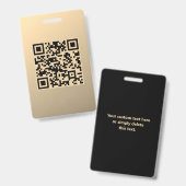 Sofort bearbeitbare QR-Codevorlage | Imitate Gold Ausweis (Vorder- & Rückseite)