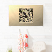 Sofort bearbeitbare QR-Codevorlage | Imitate Gold Banner (Insitu)