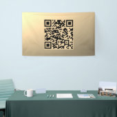 Sofort bearbeitbare QR-Codevorlage | Imitate Gold Banner (Messeveranstaltung)