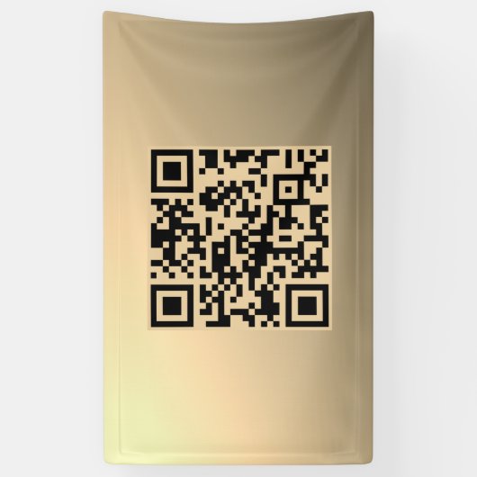Sofort bearbeitbare QR-Codevorlage | Imitate Gold Banner (Vertikal)