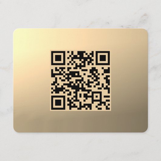 Sofort bearbeitbare QR-Codevorlage | Imitate Gold Begleitkarte (Vorderseite)
