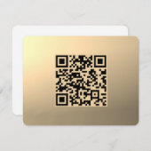 Sofort bearbeitbare QR-Codevorlage | Imitate Gold Begleitkarte (Vorne/Hinten)