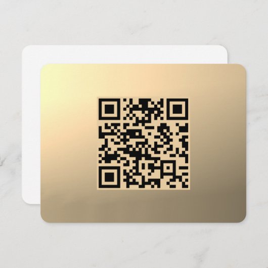 Sofort bearbeitbare QR-Codevorlage | Imitate Gold Begleitkarte (Vorne/Hinten)