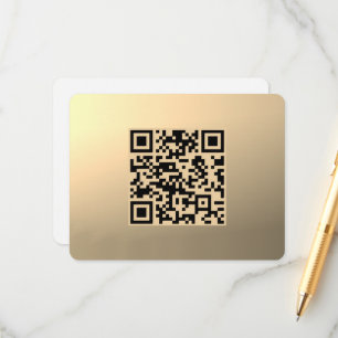 Sofort bearbeitbare QR-Codevorlage   Imitate Gold Begleitkarte