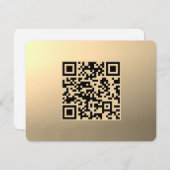 Sofort bearbeitbare QR-Codevorlage | Imitate Gold Dankeskarte (Vorne/Hinten)