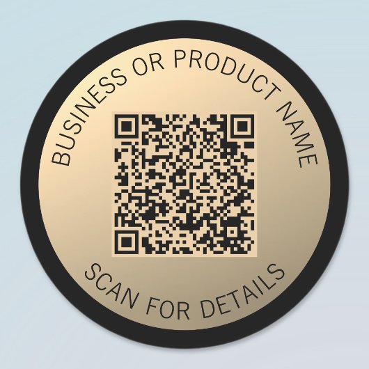 Sofort bearbeitbare QR-Codevorlage | Imitate Gold Etiketten