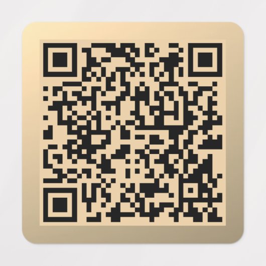 Sofort bearbeitbare QR-Codevorlage | Imitate Gold Etiketten (Design 1)