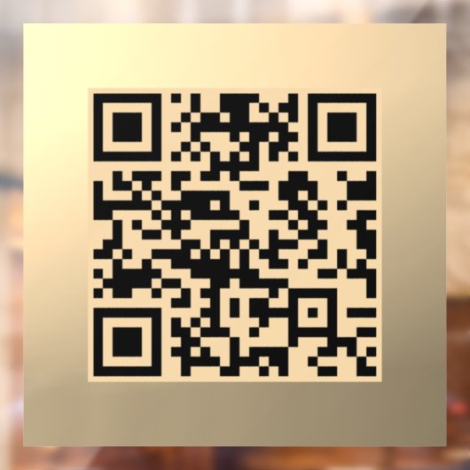 Sofort bearbeitbare QR-Codevorlage | Imitate Gold Fensteraufkleber (Blatt 2)