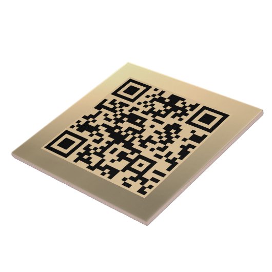 Sofort bearbeitbare QR-Codevorlage | Imitate Gold Fliese (Seite)