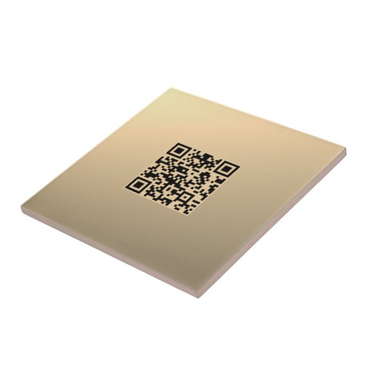 Sofort bearbeitbare QR-Codevorlage | Imitate Gold Fliese (Seite)