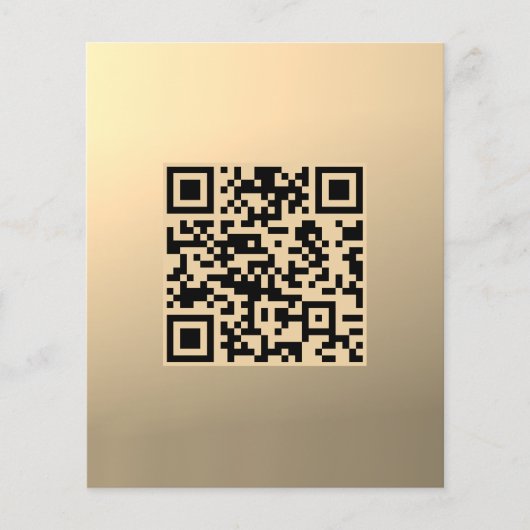 Sofort bearbeitbare QR-Codevorlage | Imitate Gold Flyer (Vorne)