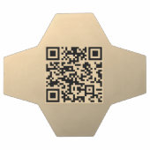 Sofort bearbeitbare QR-Codevorlage | Imitate Gold Fußball (Flach)