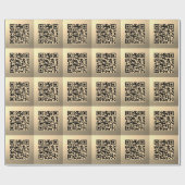 Sofort bearbeitbare QR-Codevorlage | Imitate Gold Geschenkpapier (Flach)
