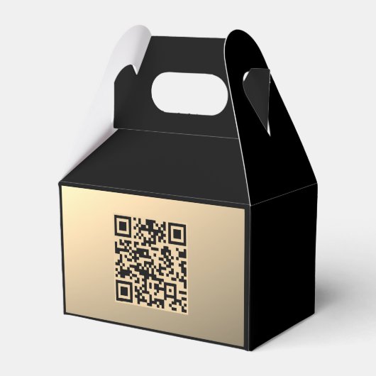 Sofort bearbeitbare QR-Codevorlage | Imitate Gold Geschenkschachtel (Rückseite)