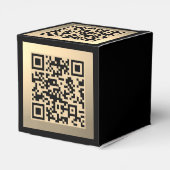 Sofort bearbeitbare QR-Codevorlage | Imitate Gold Geschenkschachtel (Rückseite)