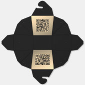 Sofort bearbeitbare QR-Codevorlage | Imitate Gold Geschenkschachtel (Ungefaltet)
