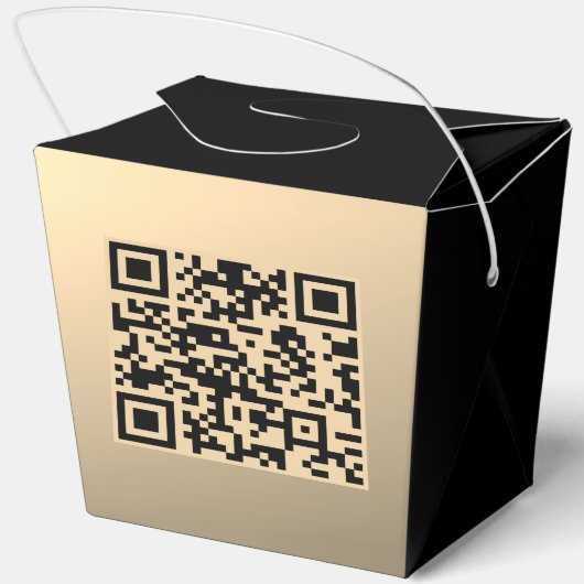 Sofort bearbeitbare QR-Codevorlage | Imitate Gold Geschenkschachtel (Rückseite)