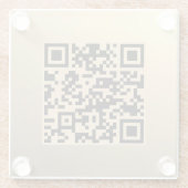 Sofort bearbeitbare QR-Codevorlage | Imitate Gold Glasuntersetzer (Rückseite)