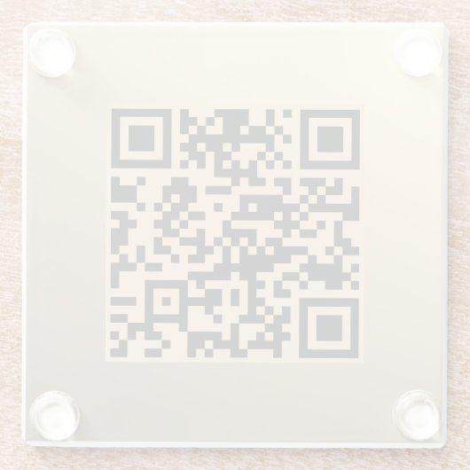 Sofort bearbeitbare QR-Codevorlage | Imitate Gold Glasuntersetzer (Rückseite)