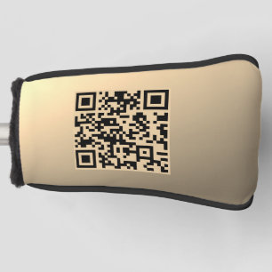 Sofort bearbeitbare QR-Codevorlage Imitate Gold Golf Headcover