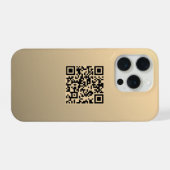 Sofort bearbeitbare QR-Codevorlage | Imitate Gold iPhone Hülle (Rückseite (Horizontal))