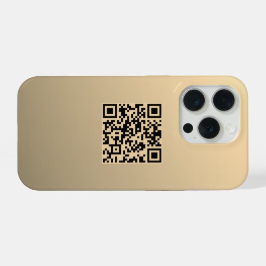 Sofort bearbeitbare QR-Codevorlage | Imitate Gold iPhone Hülle (Rückseite (Horizontal))