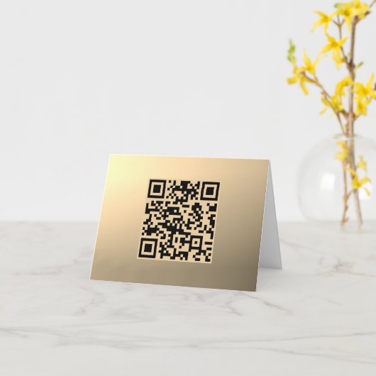 Sofort bearbeitbare QR-Codevorlage | Imitate Gold Karte (Gelbe Blume)