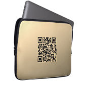 Sofort bearbeitbare QR-Codevorlage | Imitate Gold Laptopschutzhülle (Vorne Rechts)