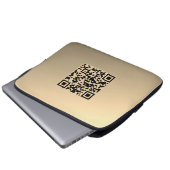 Sofort bearbeitbare QR-Codevorlage | Imitate Gold Laptopschutzhülle (Vorne Knopf)