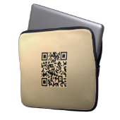 Sofort bearbeitbare QR-Codevorlage | Imitate Gold Laptopschutzhülle (Vorderseite Links)