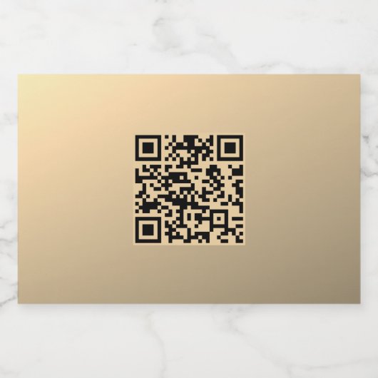 Sofort bearbeitbare QR-Codevorlage | Imitate Gold Lebensmitteletikett (Einzelnes Label)