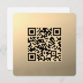 Sofort bearbeitbare QR-Codevorlage | Imitate Gold Mitteilungskarte (Vorne/Hinten)