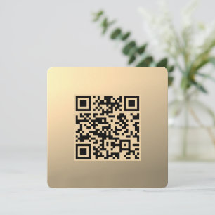 Sofort bearbeitbare QR-Codevorlage   Imitate Gold Mitteilungskarte