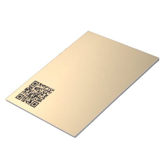 Sofort bearbeitbare QR-Codevorlage | Imitate Gold Notizblock (angewinkelt)