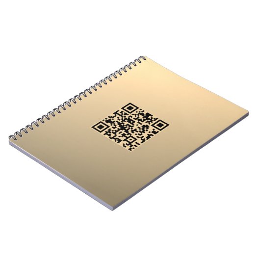 Sofort bearbeitbare QR-Codevorlage | Imitate Gold Notizblock (Linke Seite)