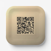 Sofort bearbeitbare QR-Codevorlage | Imitate Gold Pappteller (Vorderseite)