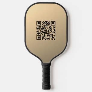 Sofort bearbeitbare QR-Codevorlage Imitate Gold Pickleball Schläger