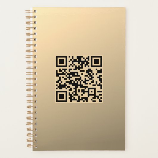 Sofort bearbeitbare QR-Codevorlage | Imitate Gold Planer (Vorderseite)