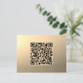 Sofort bearbeitbare QR-Codevorlage | Imitate Gold Postkarte (Stehend Vorderseite)