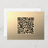 Sofort bearbeitbare QR-Codevorlage | Imitate Gold Postkarte (Vorne/Hinten)
