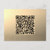 Sofort bearbeitbare QR-Codevorlage | Imitate Gold Postkarte (Vorderseite)
