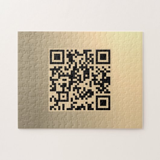 Sofort bearbeitbare QR-Codevorlage | Imitate Gold Puzzle (Horizontal)