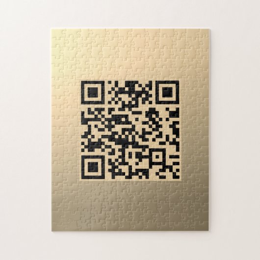 Sofort bearbeitbare QR-Codevorlage | Imitate Gold Puzzle (Vertikal)