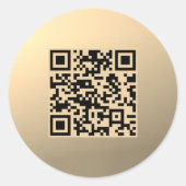 Sofort bearbeitbare QR-Codevorlage | Imitate Gold Runder Aufkleber (Vorderseite)
