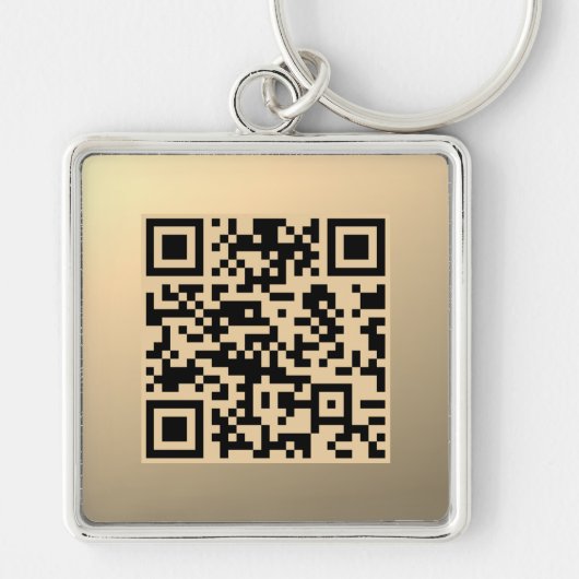 Sofort bearbeitbare QR-Codevorlage | Imitate Gold Schlüsselanhänger (Vorne)
