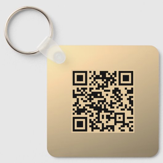 Sofort bearbeitbare QR-Codevorlage | Imitate Gold Schlüsselanhänger (Vorderseite)