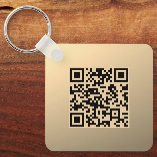 Sofort bearbeitbare QR-Codevorlage | Imitate Gold Schlüsselanhänger (Vorderseite)