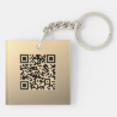 Sofort bearbeitbare QR-Codevorlage | Imitate Gold Schlüsselanhänger (Rückseite)